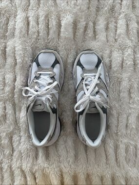 Women's White and Gray Nike Sneakers